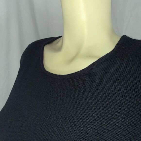 Jones New York 100% Merino Wool Black Sweater w/ Sequin Trim — Size M — New w/ T - Picture 12 of 16